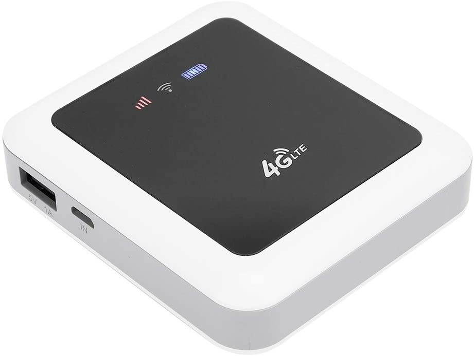 Dpofirs Wireless WiFi RouterMini Portable RouterUniversal Non-SIM-Card White International 4G/3GTravel Routerfor Tablet Phone Laptop Photo Backup/Data Transfer5200mAh Battery