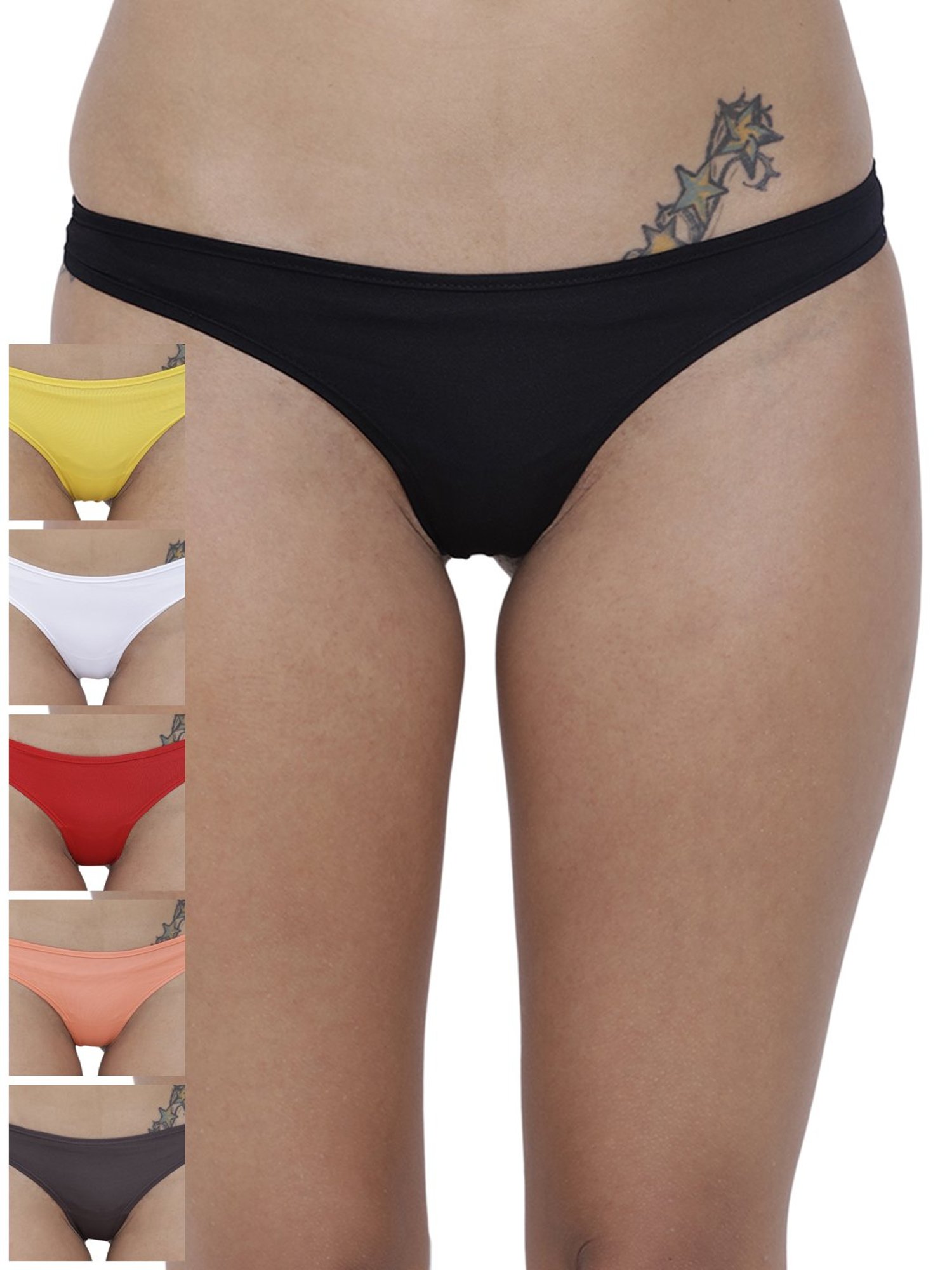 BASIICS by La Intimo Multicolor Bikini Panty ( Pack Of 6)