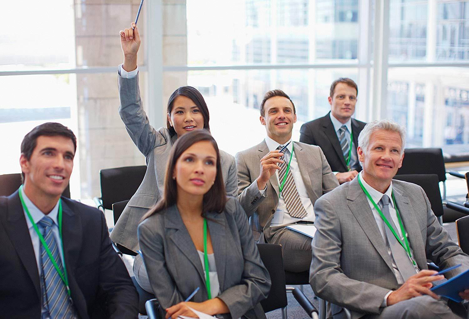 Durably Woven Lanyards with Safety Breakaway ~Premium Quality, Smoothly Finished for Skin-Friendly Comfort~ for Moms, Teachers, Tours, Events, Cruises & More (25 Pack, Green) by Stationery King