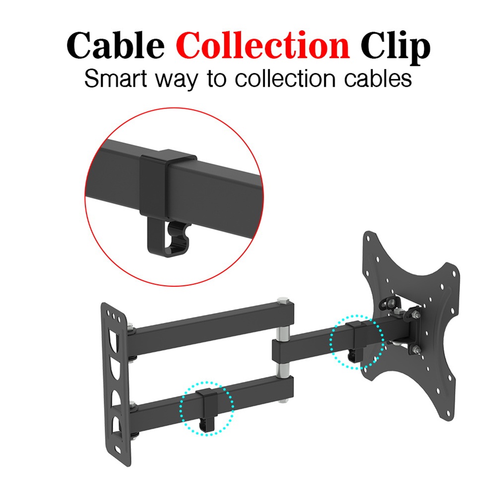 26-55 Inch Adjustable Wall Mount Bracket Rotatable TV Stand TMX200 with Level