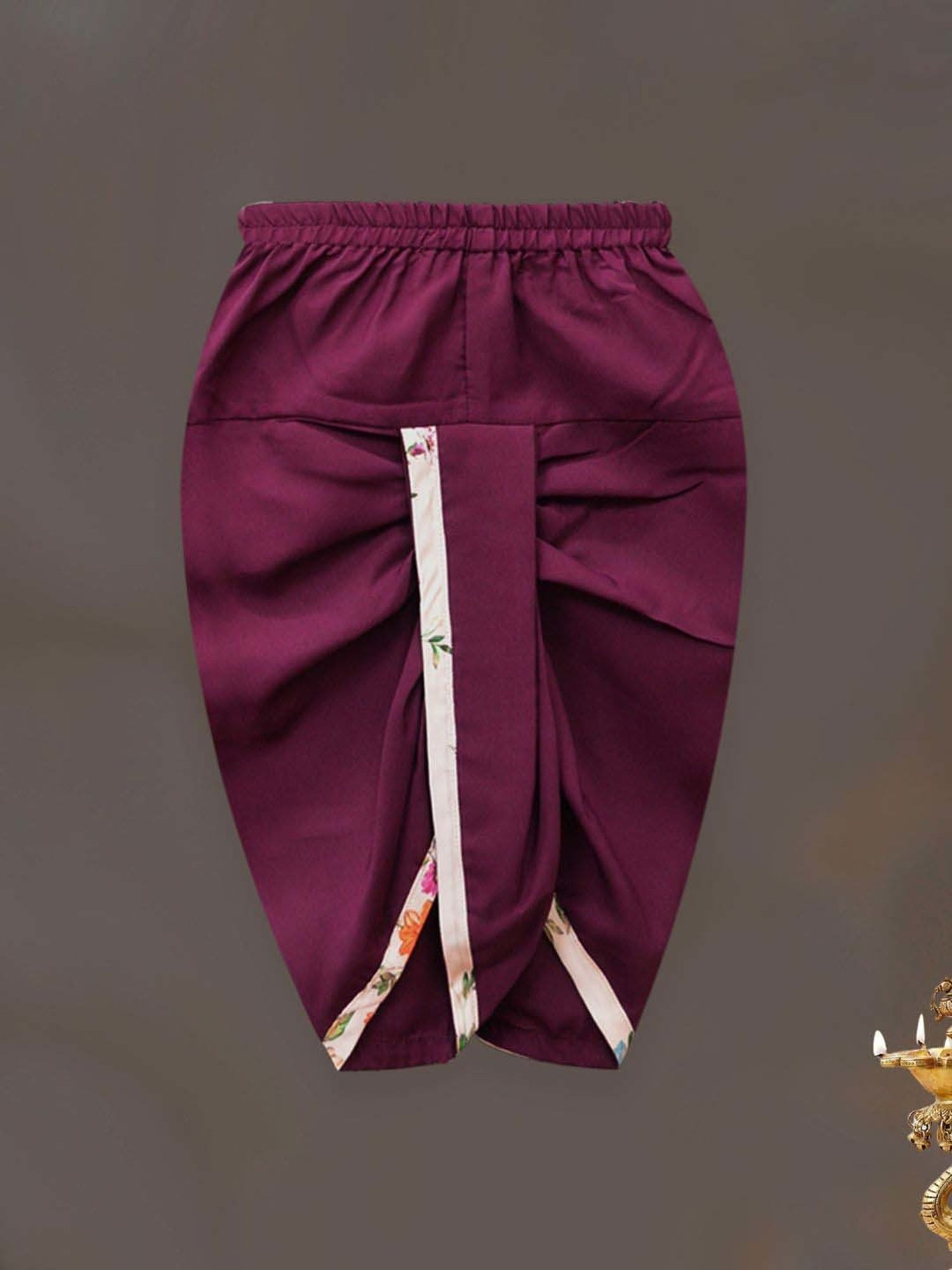 A.T.U.N. Boys Wine & Pink Printed Full Sleeves Kurta Set