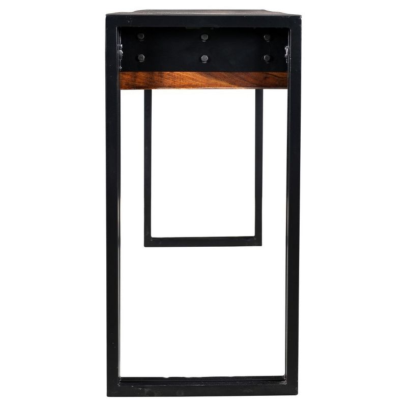 Solid Sheesham Wood 60" Console Table with Metal Legs - Timbergirl