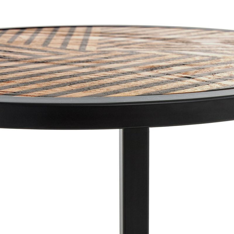 Wilson Round Side Table Carbon Black - ClickDecor