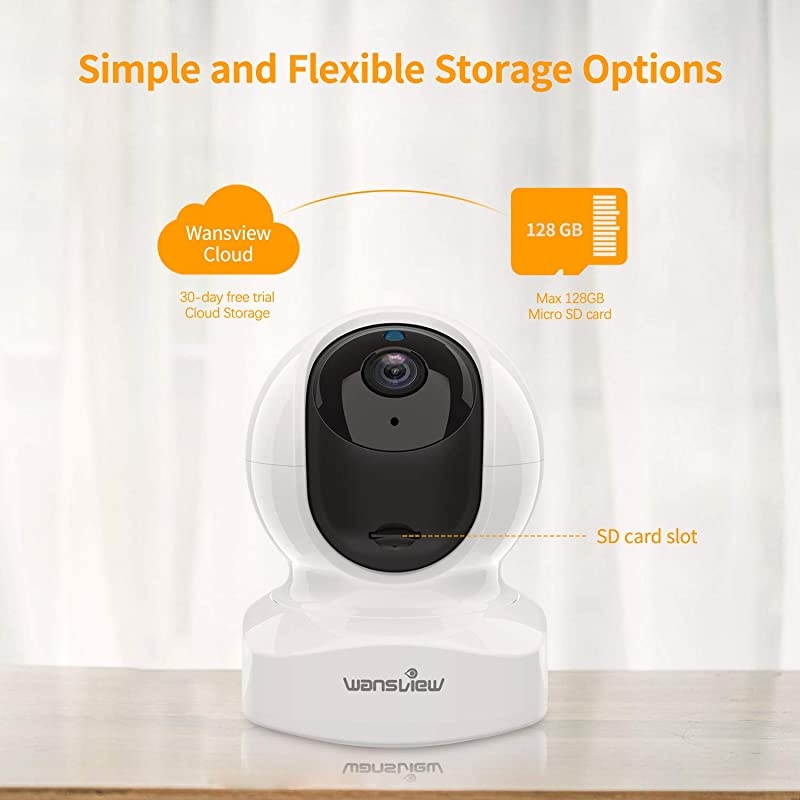 Home Security Camera Baby Camera1080P HD  Wireless WiFi Camera for PetNanny Motion Alerts 2 Way Audio Night Vision Compatible with Alexa Echo Show with TF Card Slot and Cloud