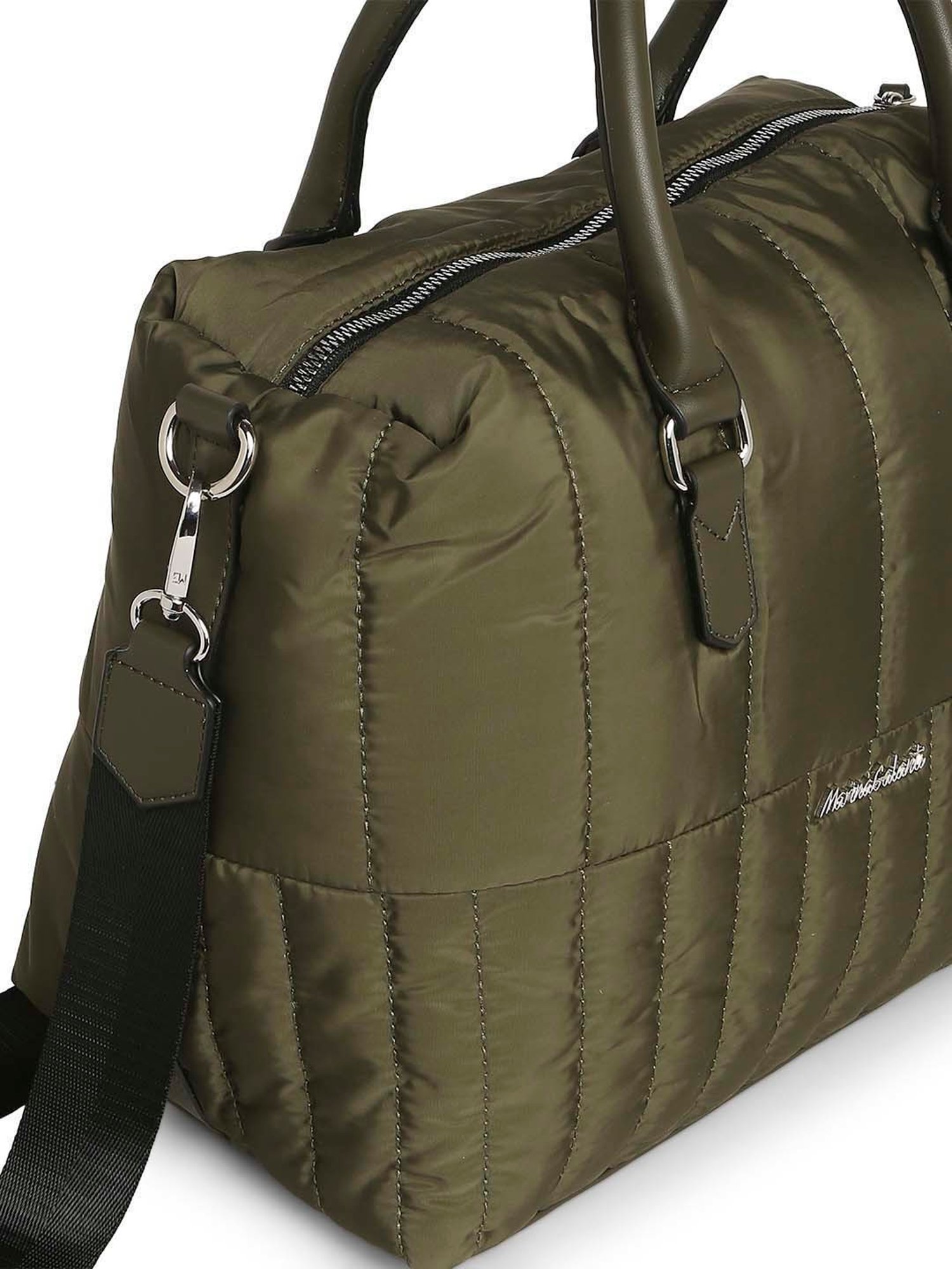 Marina Galanti Olive Quilted Medium Bowler Bag