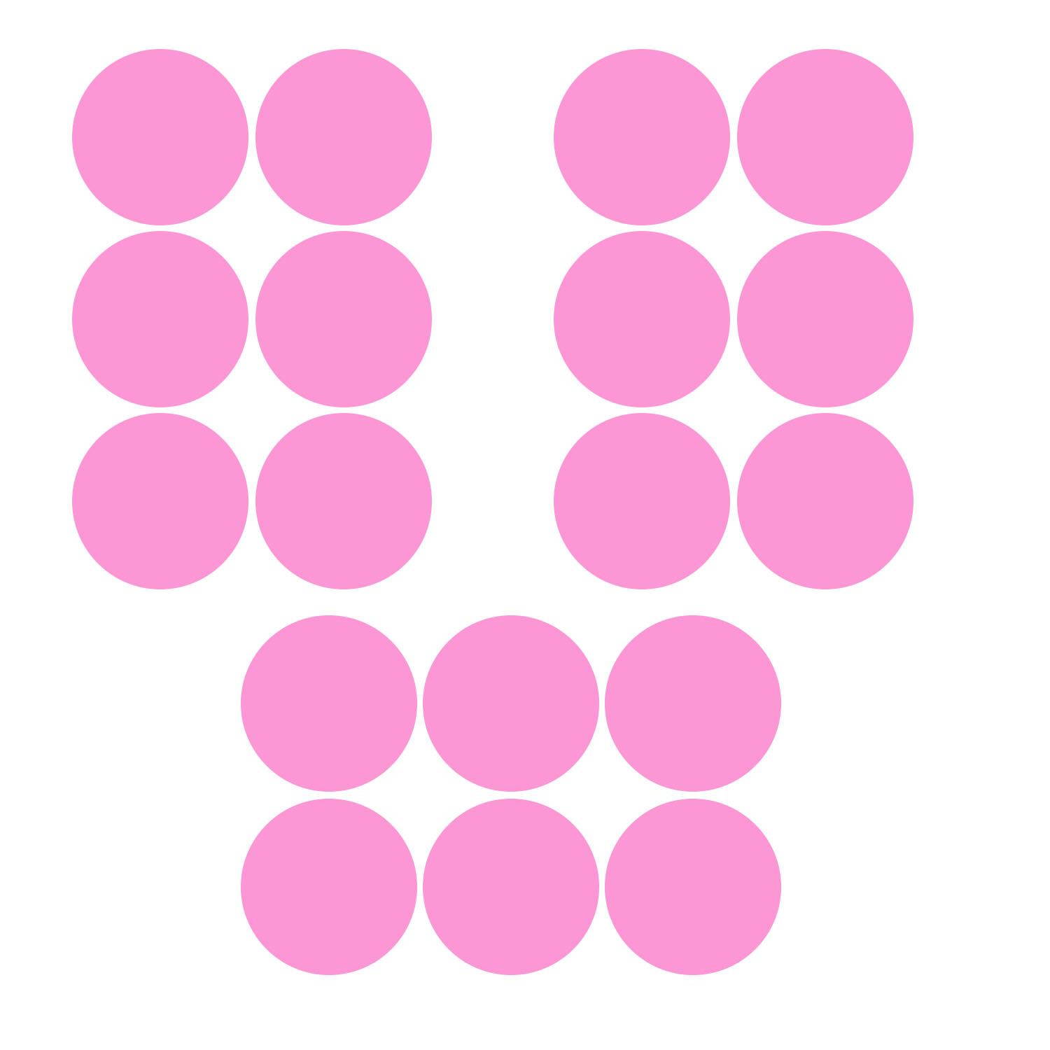 LiteMark 2 Inch Orange Dot Decals - Pack of 80