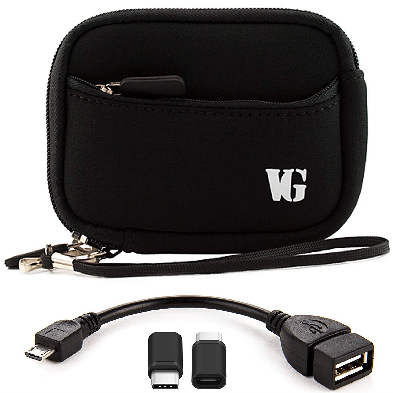 SumacLife USB Converter Kit with Micro USB to USB C Adapter, OTG USB Type A to Micro USB Adapter, and Carrying Pouch