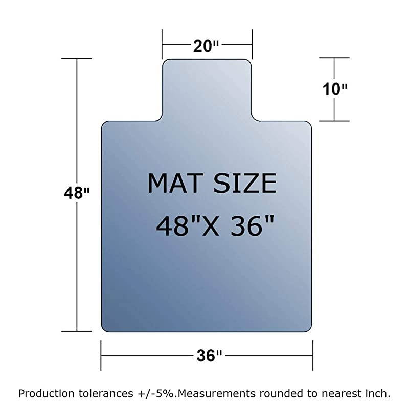 Office Chair Mat for Hard Floor 36 x 48 BPA Free Transparent Hardwood Floor Protector Easy Glide for Chairs Flat Without Curling Sturdy Durable Good for Computer Desk Office Home