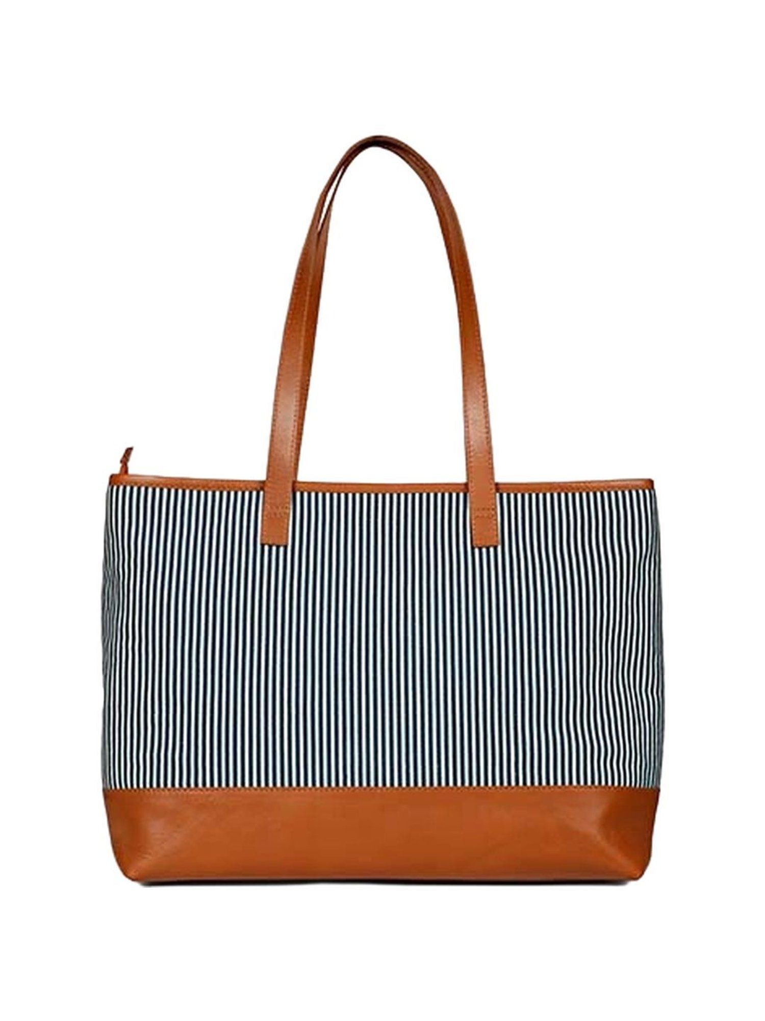 Favore Blue Striped Medium Totes