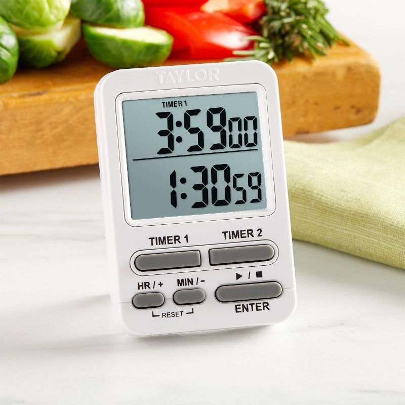 Polder Clock time stopwatch white