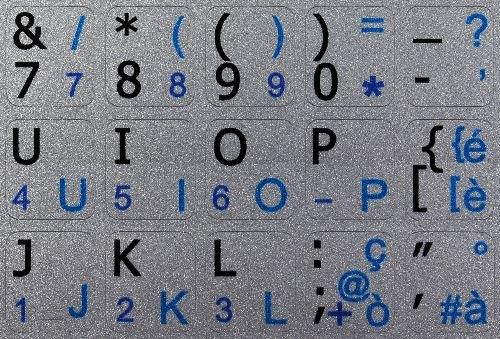 ITALIAN - ENGLISH NOTEBOOK NON-TRANSPARENT SILVER KEYBOARD STICKERS