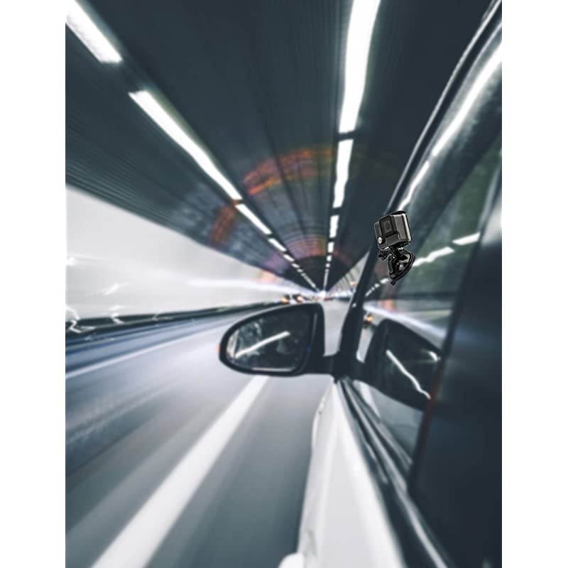 Suction Cup Camera Mount with 1/4 Adapter Car Windshield Mount for Camera and Dash Cam GoPro Hero 9 8 7 6 5 4 3+ 3 2 1 Session