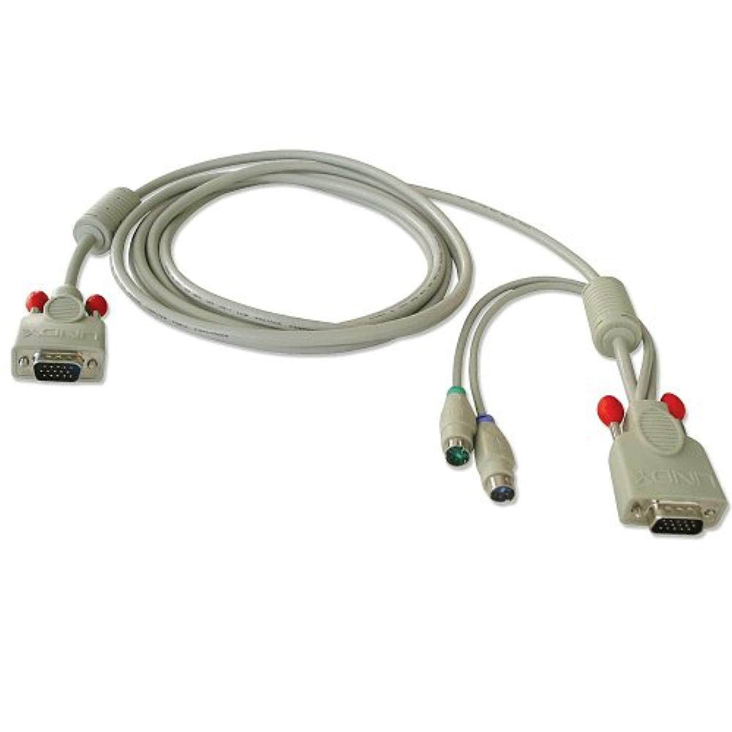 lindy combined kvm cable for lindy p16 / pxt & u series kvm switches, 5m (32508)