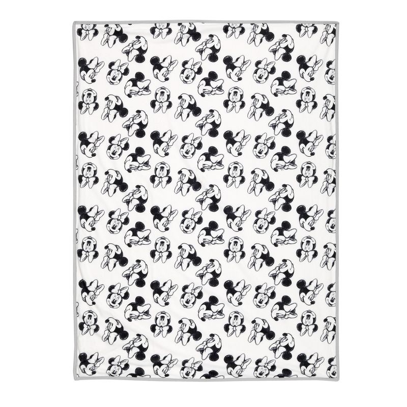 Lambs & Ivy Disney Baby MINNIE MOUSE Baby Blanket - White/Pink Minky/Jersey