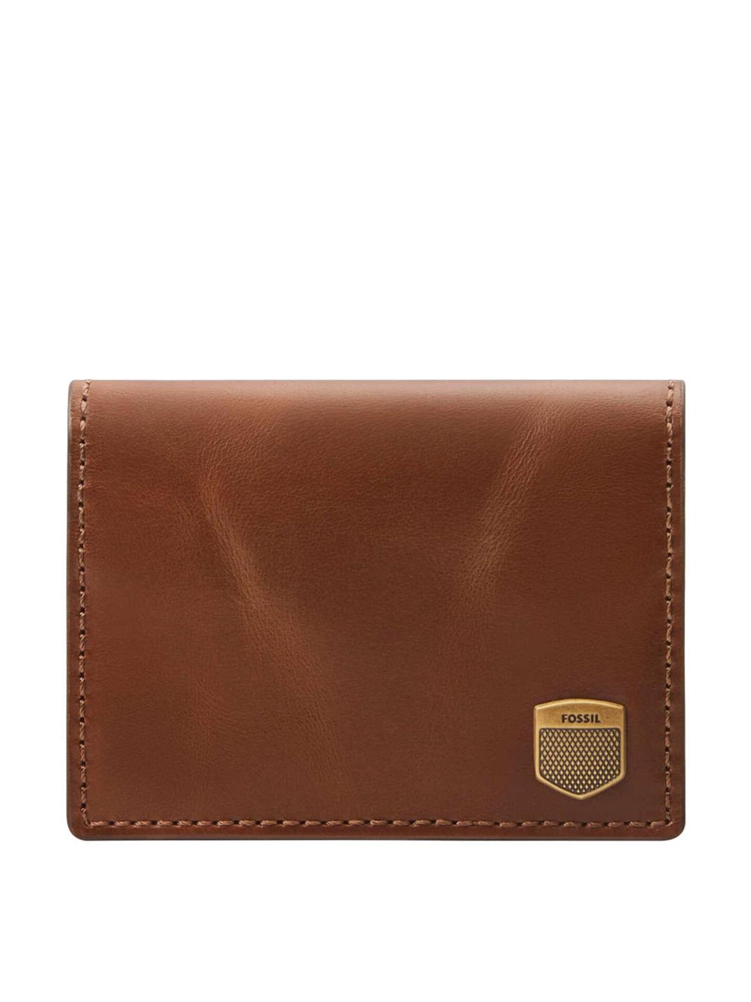 Fossil Brown Solid Card Holder
