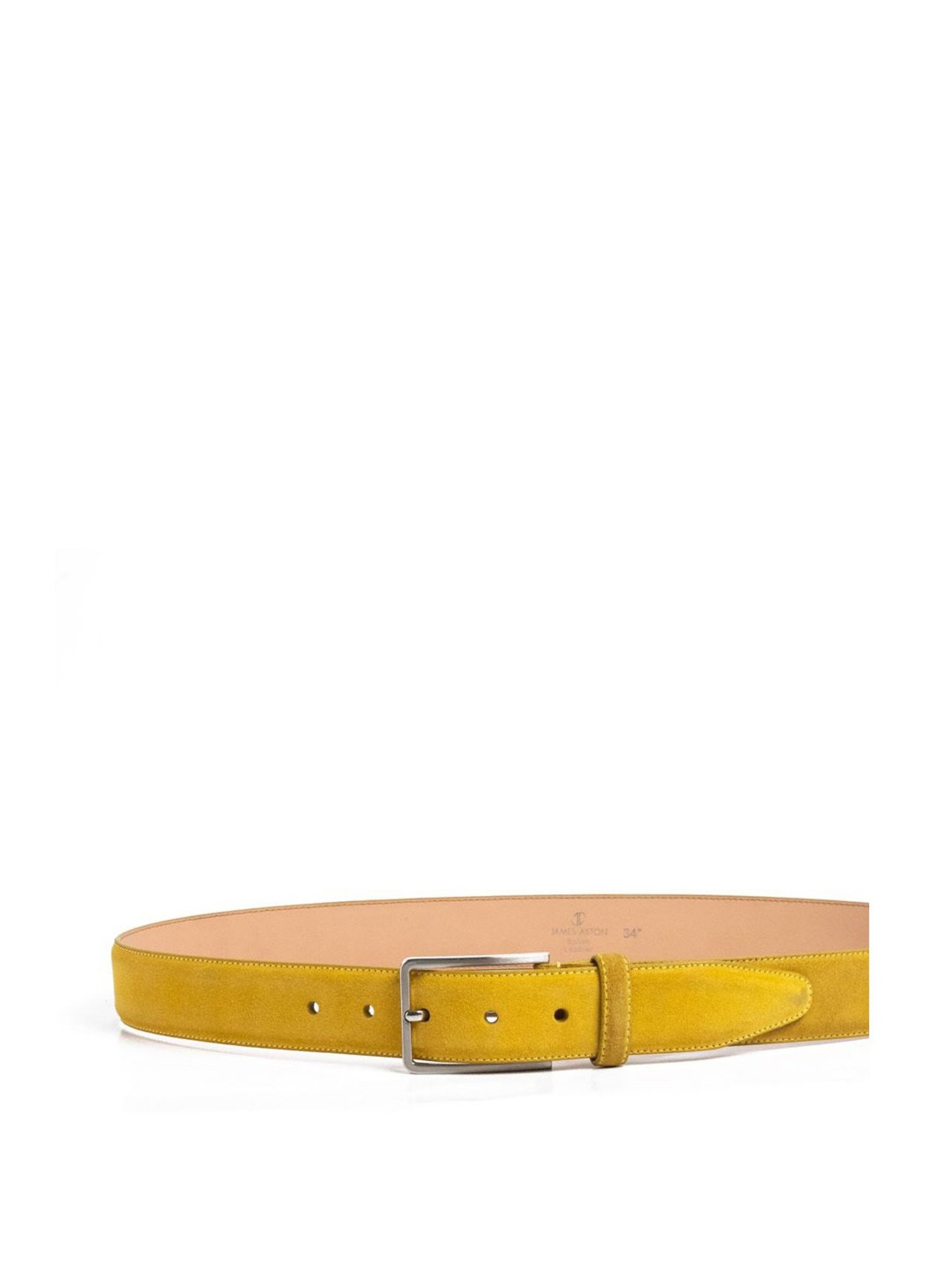 James Aston Valentino Suede Sulphur Leather Solid Waist Belt