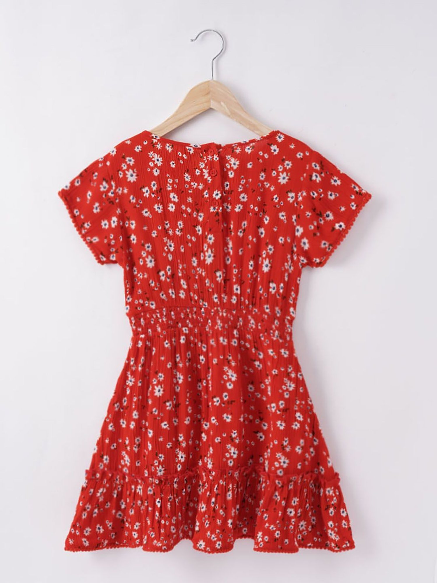 Ed-a-Mamma Kids Red Floral Print  Dress