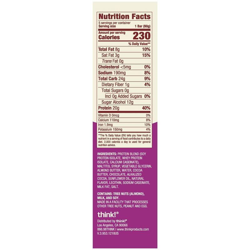 think! High Protein Chocolate Fudge Bars - 5ct