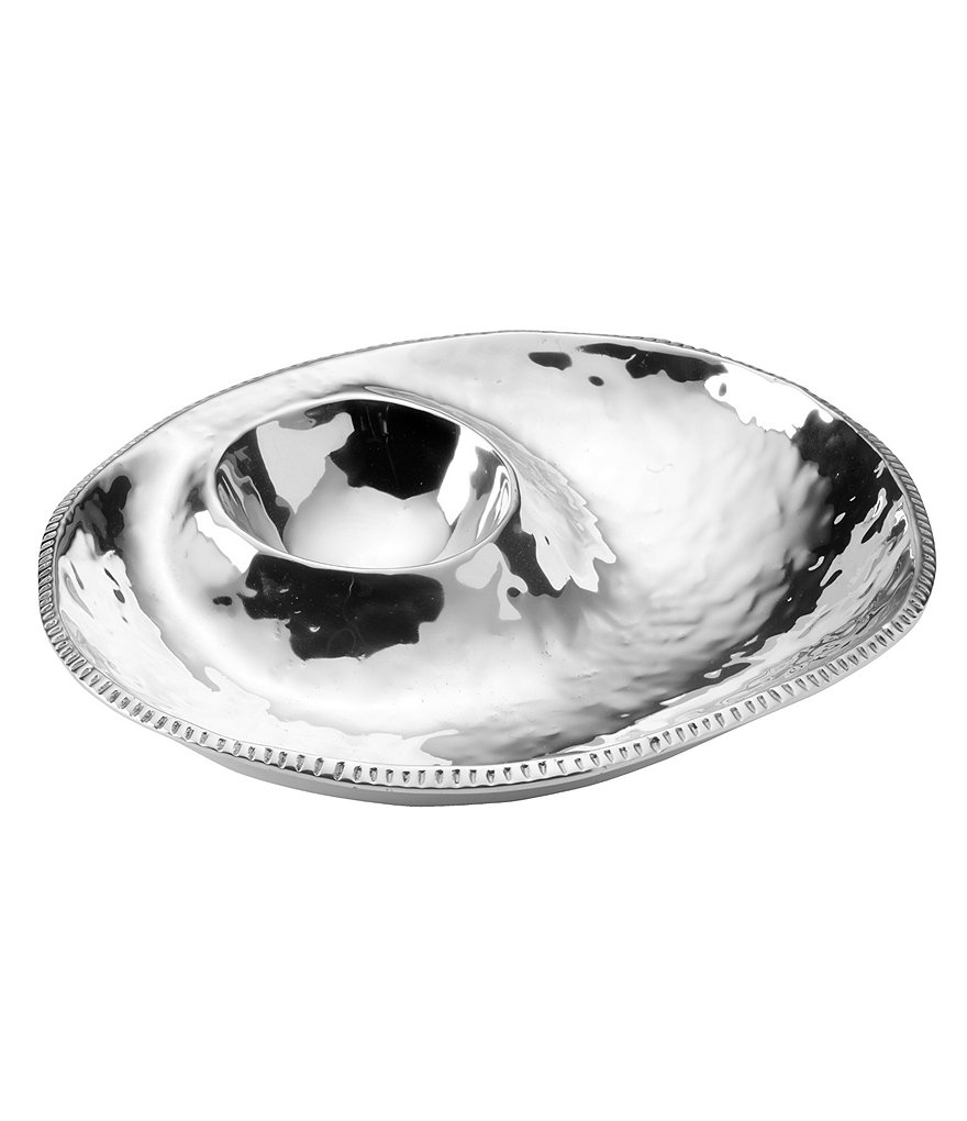 Wilton Armetale River Rock Chip & Dip Server