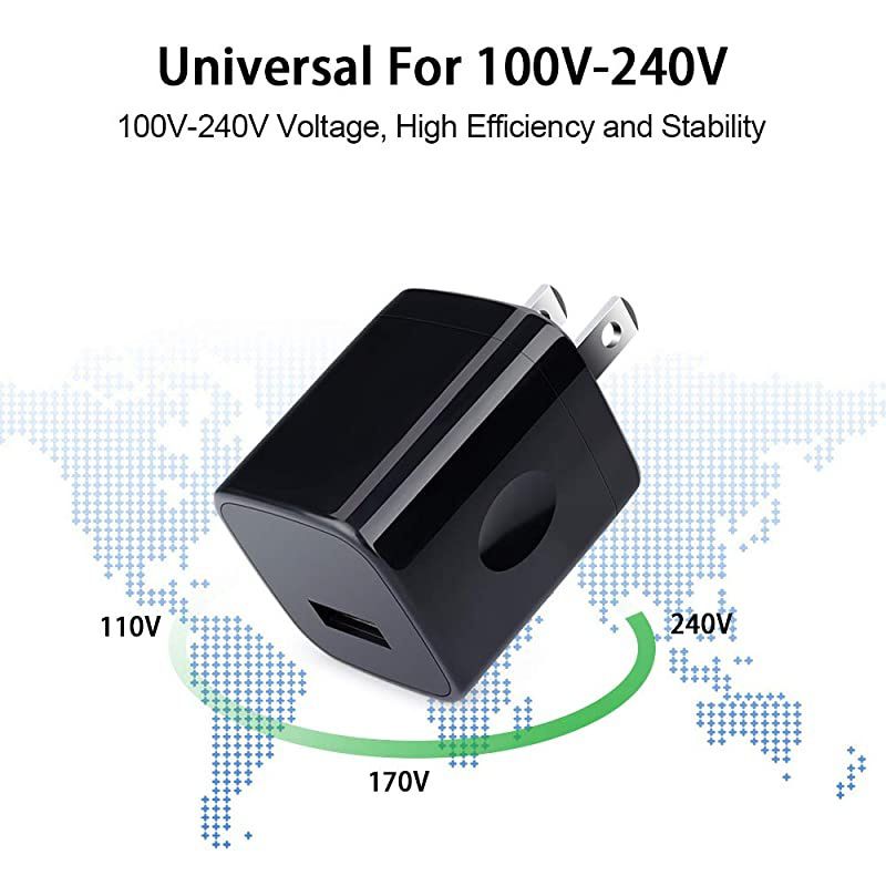 USB Wall Charger, Charger Block,  3-Pack One Port Wall Charger Box Cube Brick USB Plug Power Adapter for iPhone 11/Xs/XR/X/8/7/6 Plus, Samsung GalaxyS10 S10e S9 S8, Moto, LG, Nexus, Android