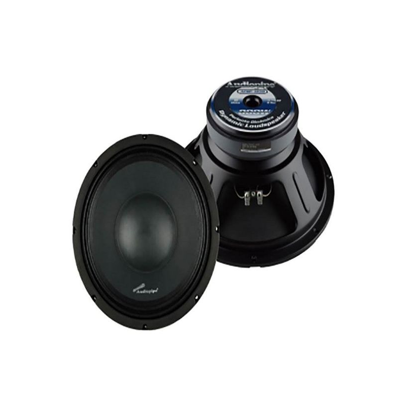 Audiopipe APSP-1250 12 Inch 800 Watt MAX, 400 Watts RMS, and 8 Ohm Dynamic Mid Range Car Audio Loudspeaker with 2.5 Inch Kapton Voice Coil
