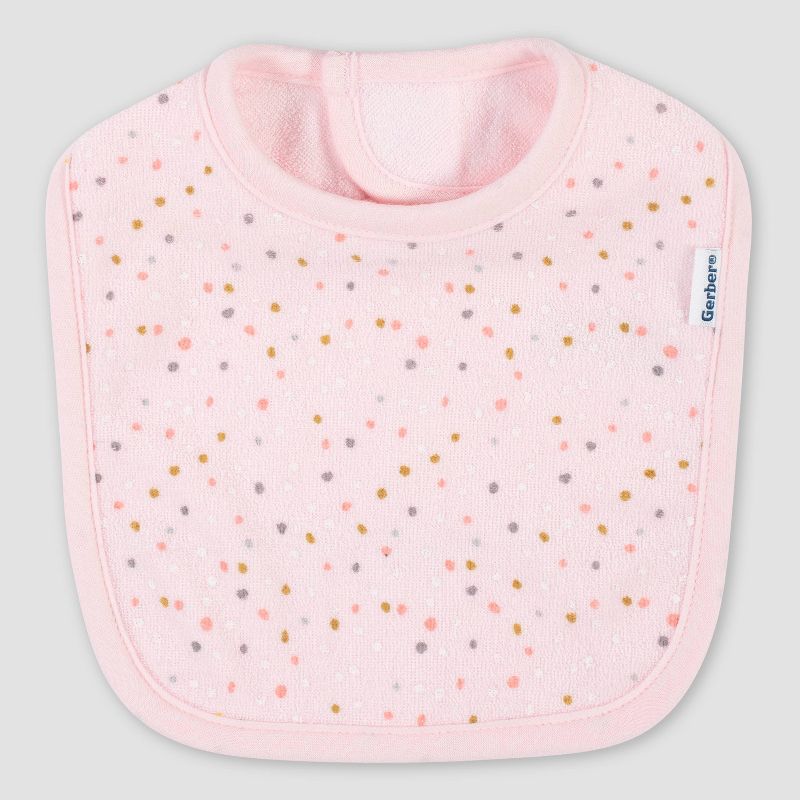 Gerber Baby Girls' 4pk Bunny Bib - Pink