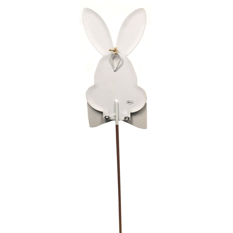 Easter 27.5" Folk-Art Bunnies With Bow-Ties Glitter  -  Decorative Garden Stakes