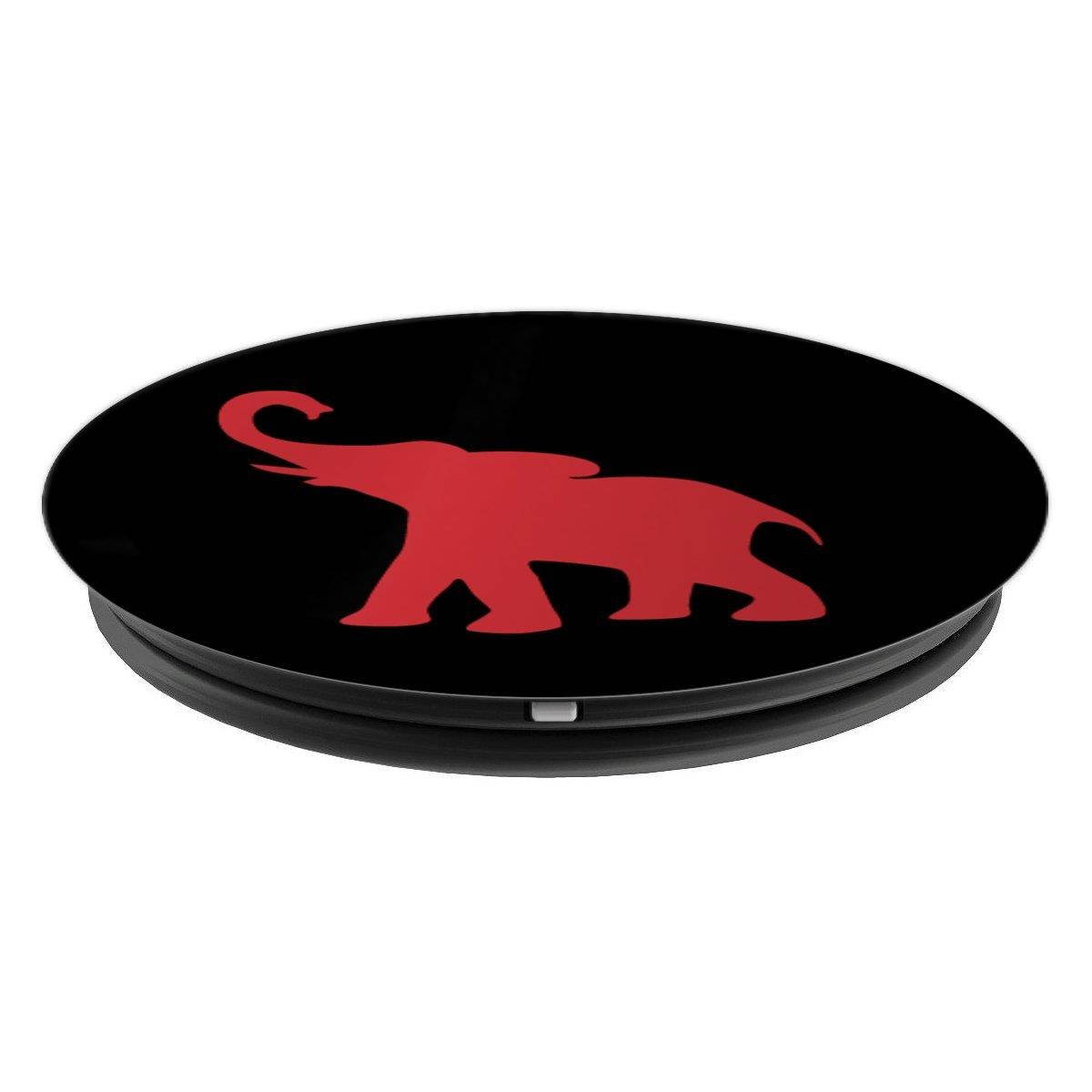 Red Elephant Black - PopSockets Grip and Stand for Phones and Tablets