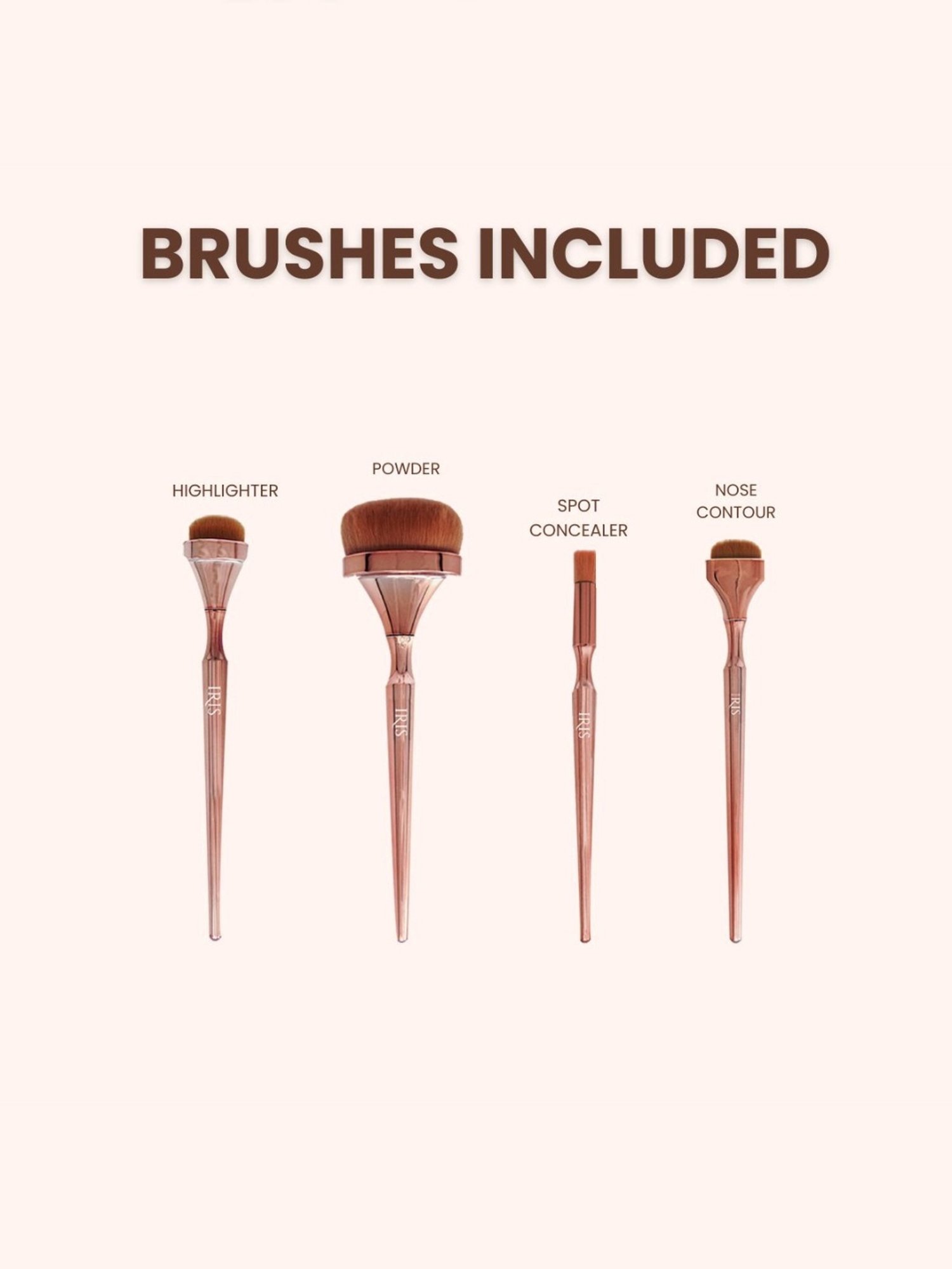 Iris Cosmetics Luminous 9-Piece Face Brush Set