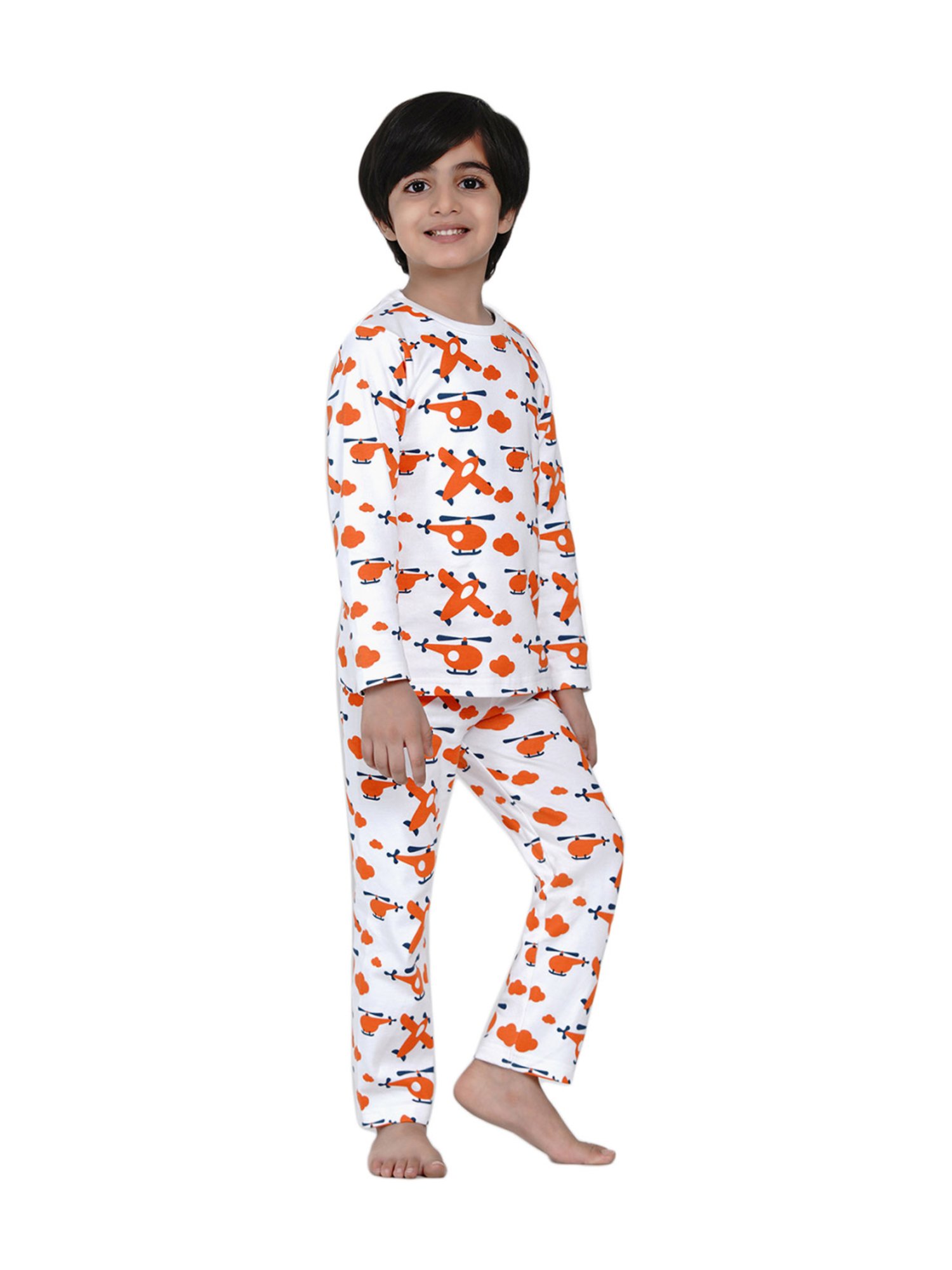 Nite Flite Boys Multicolor Cotton Printed T-Shirt & Pyjama