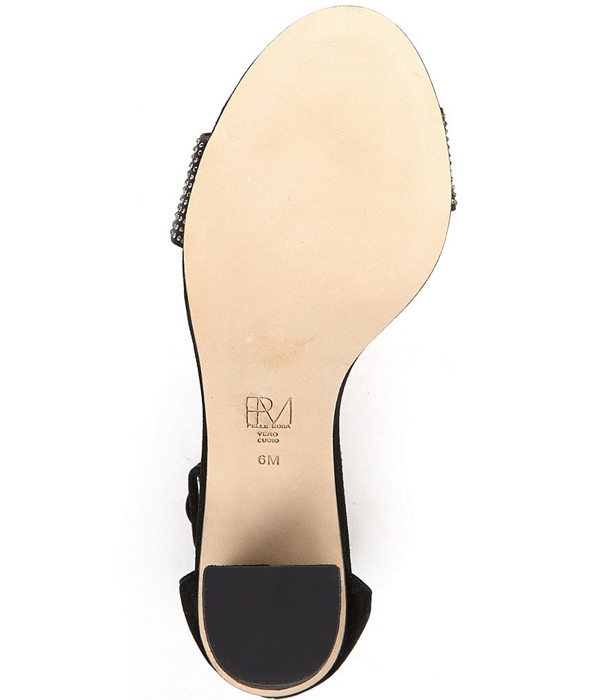 Pelle Moda Zoey 2 Suede Crystal Embellished Dress Sandals