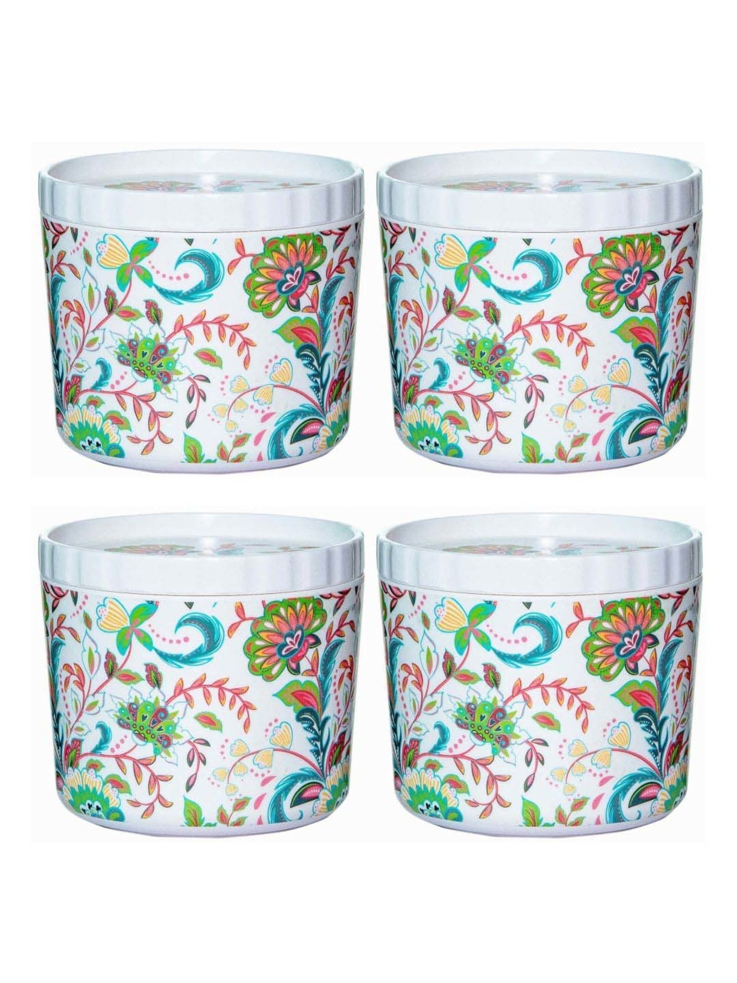 Aristo Silver Stainless Steel Storage Containers with Base Stand - Set of 7