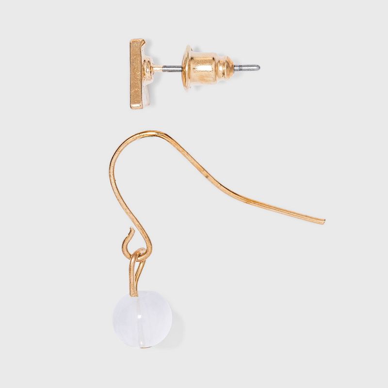 Stud, Moon, Wire Hoop with Charm Earring Set 18ct - Wild Fable™