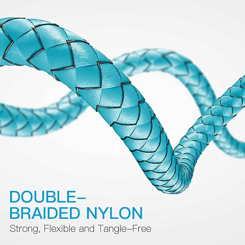 USB C Cable,  Type C Charging Cable 3 Pack (6Ft) Braided Fast Charging Cord Compatible with Samsung Galaxy A20 A50 A51 A71 A10 A10e S10 S20 Plus Note10, LG Stylo 5 4,and Other USB C Device