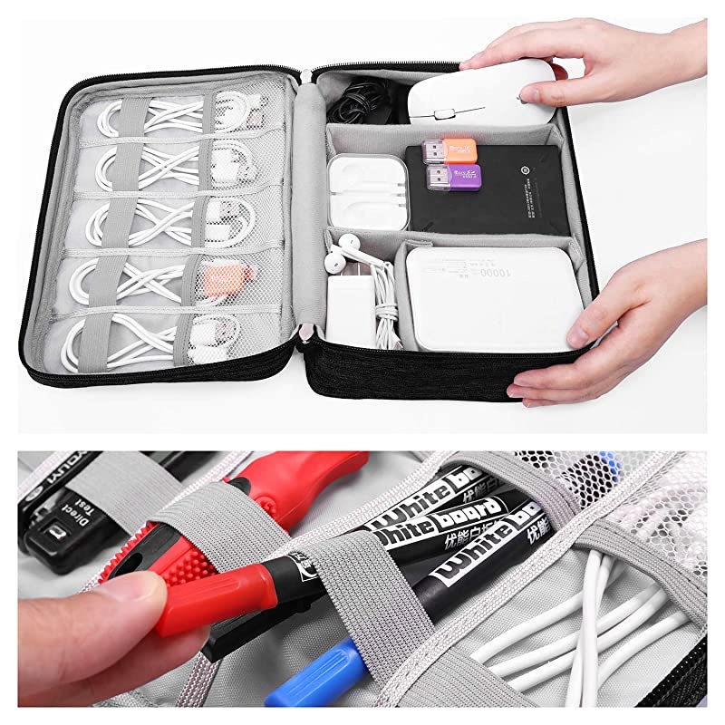 Electronic Organizer Travel Universal Cable Organizer Electronics Accessories Cases for Cable Charger Phone USB SD Card