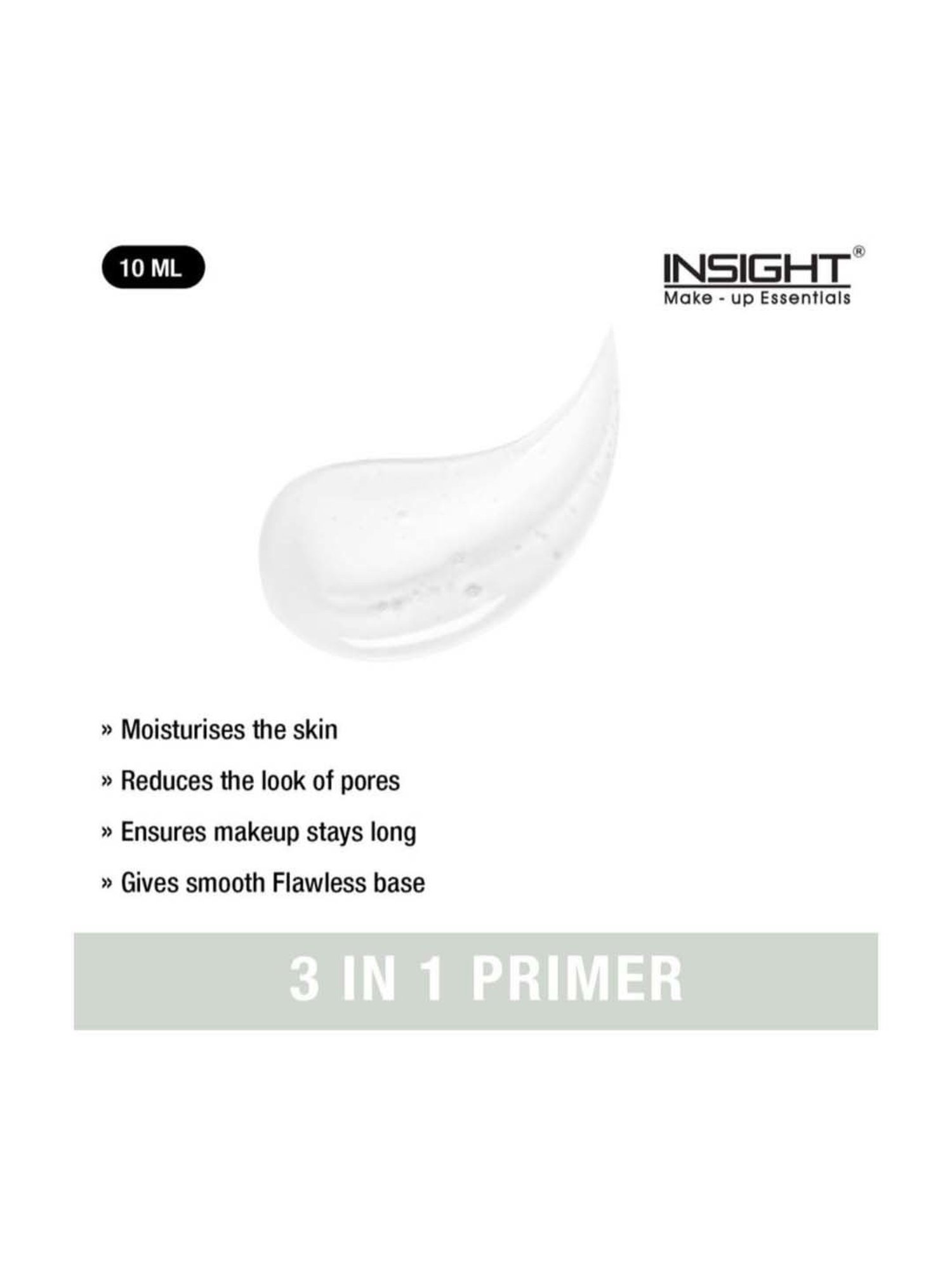 Insight Cosmetics 3 in1 Long Lasting Primer Transparent - 10 ml