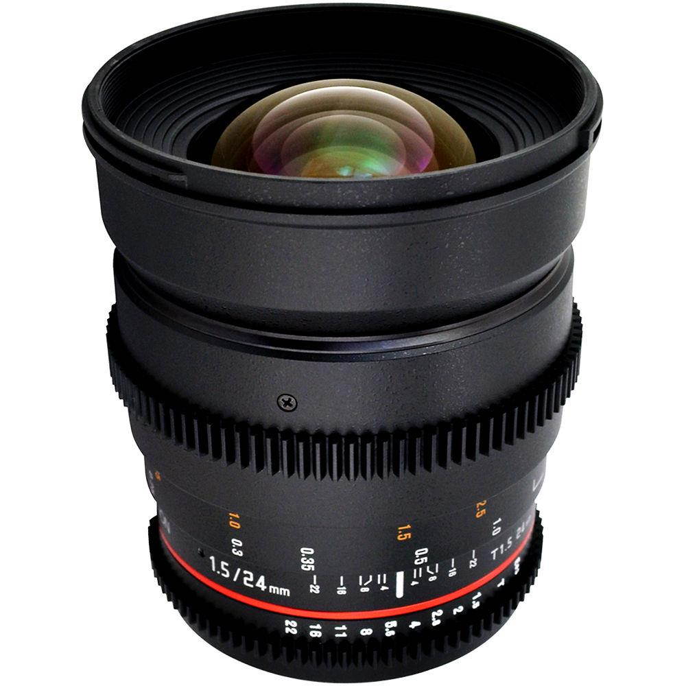 Rokinon 24mm T/1.5 Cine Wide Angle Lens (for Video DSLR Olympus/Panasonic Micro 4/3)