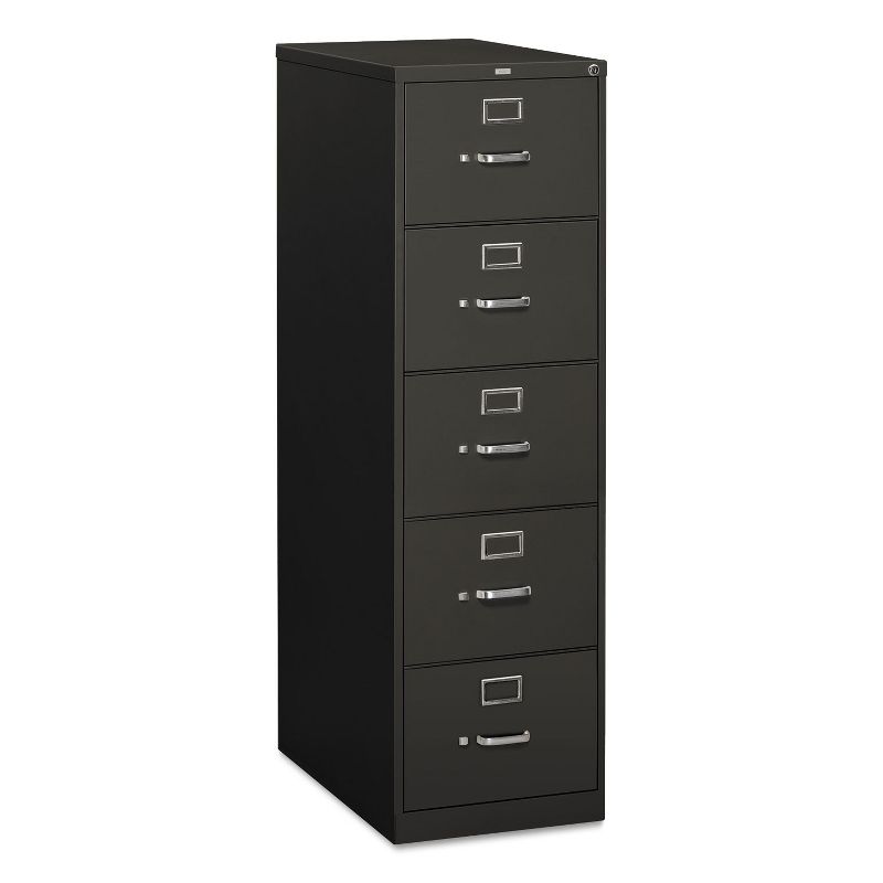 HON 310 Series Five-Drawer Full-Suspension File Legal 26-1/2d Charcoal 315CPS