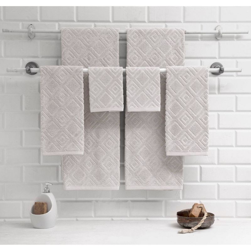 6pc LaRue Turkish Cotton Bath Towel Set Light Brown - Makroteks