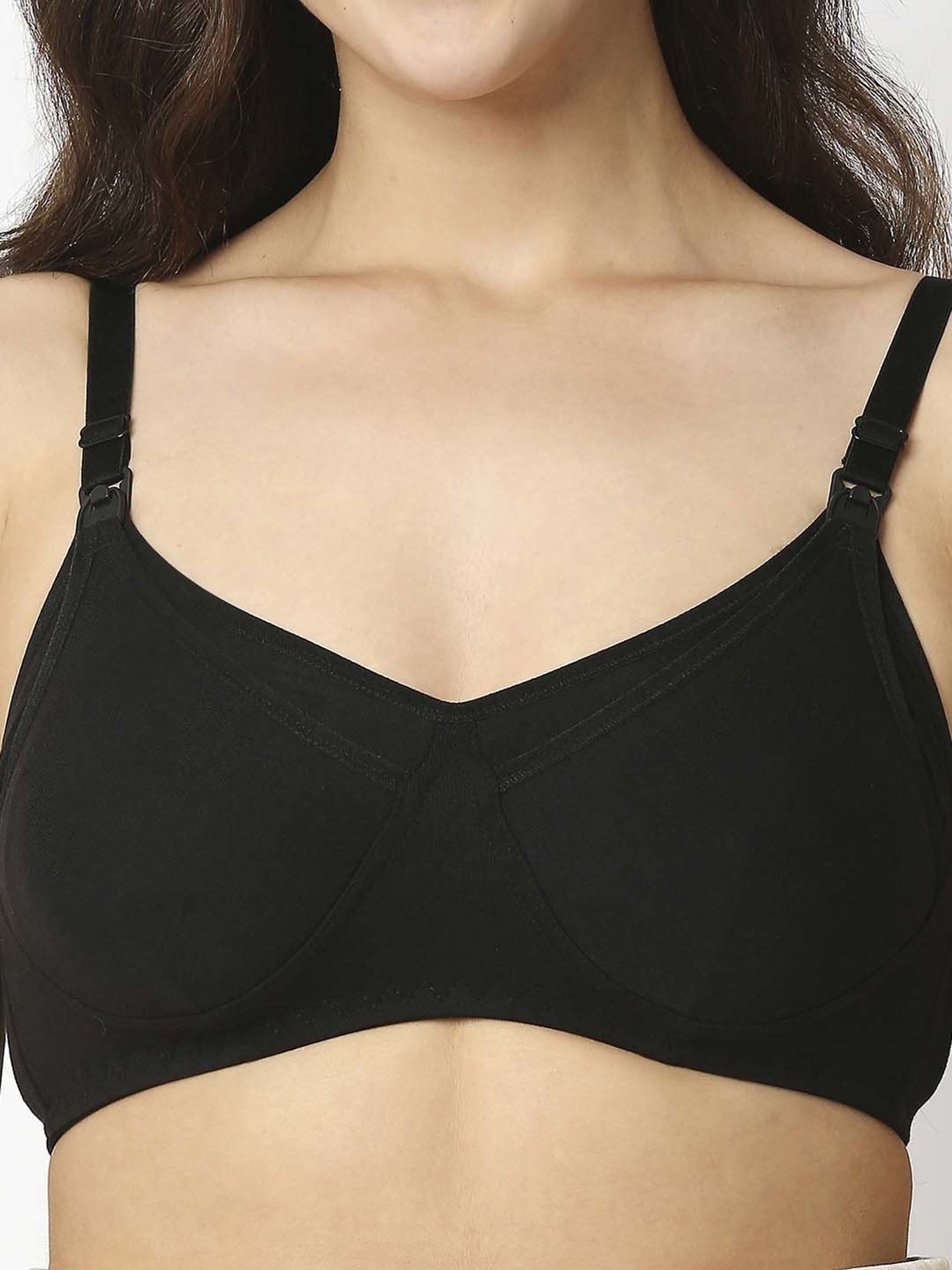 Mee Mee Black Cotton Bra