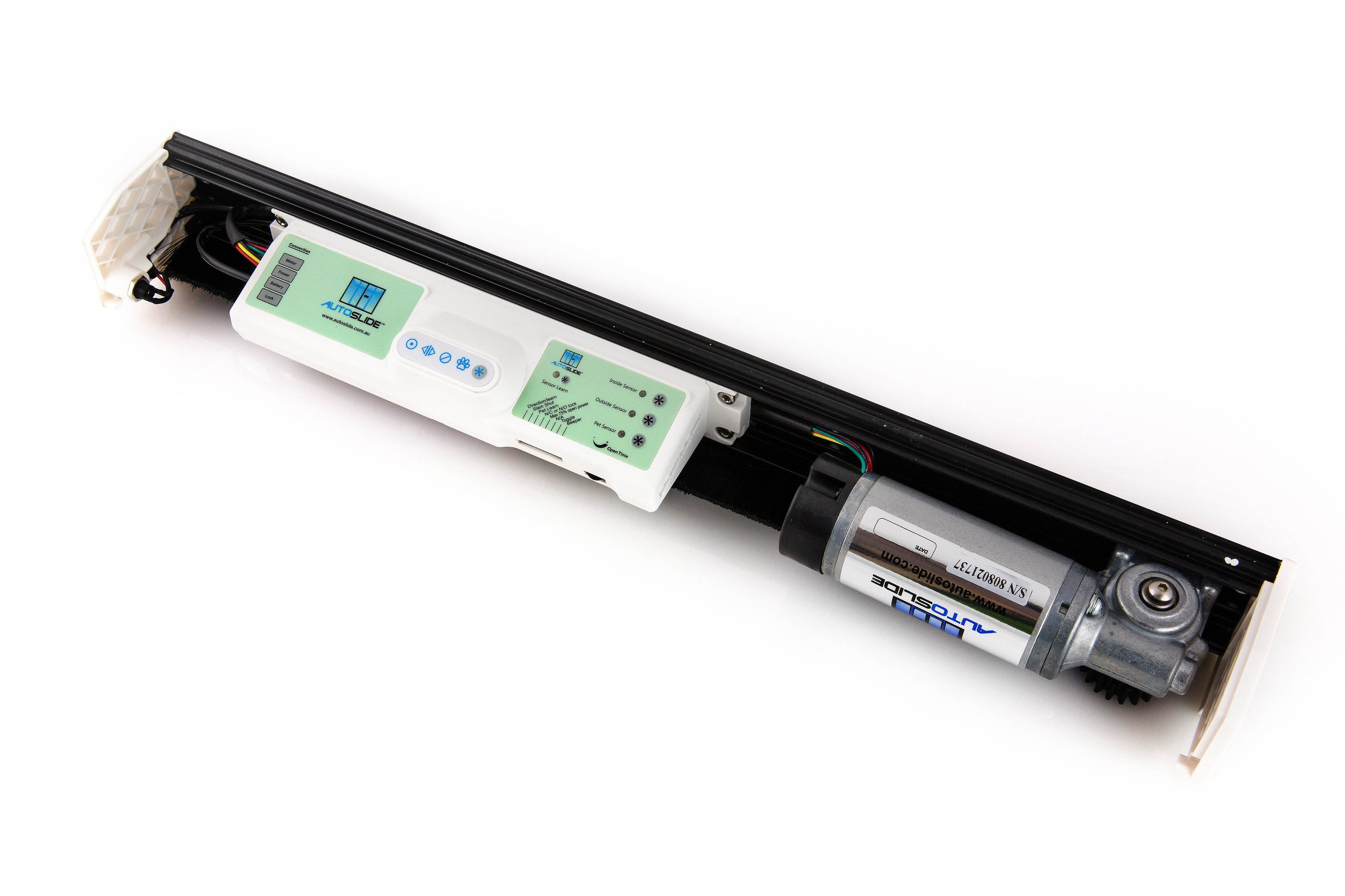 Autoslide Motion Activated Automatic Door System with Hardwired Sensors (White)