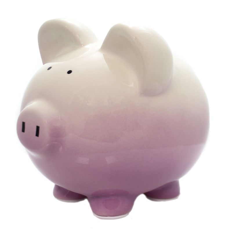 Bank 7.5" Purple Ombre Bank Money Save  -  Decorative Banks