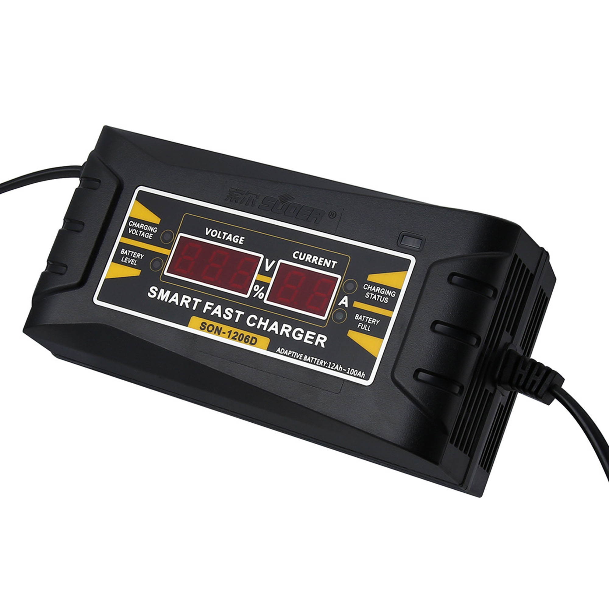 12V 6A Auto LCD Fast Charger Smart Lead-Acid GEL Battery Charger For Car Motorcycle