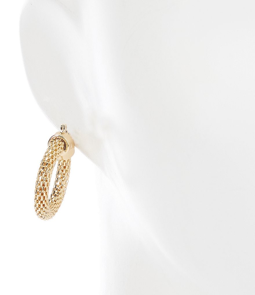 Mesh Chain Hoop Earrings