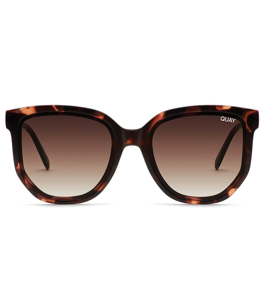 Quay Australia Coffee Run Oversized Round Cat Eye Sunglasses