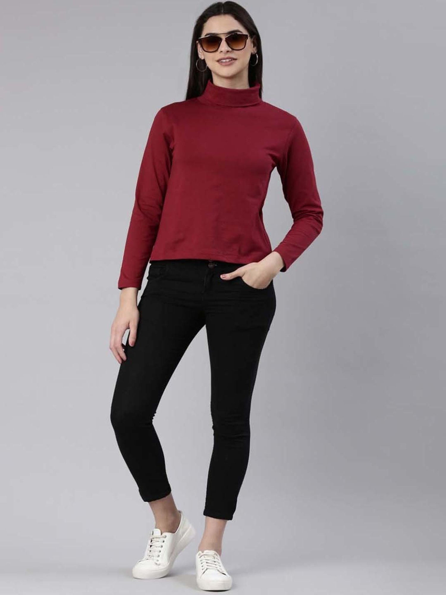 Kryptic Maroon Cotton T-Shirt - Pack Of 2.