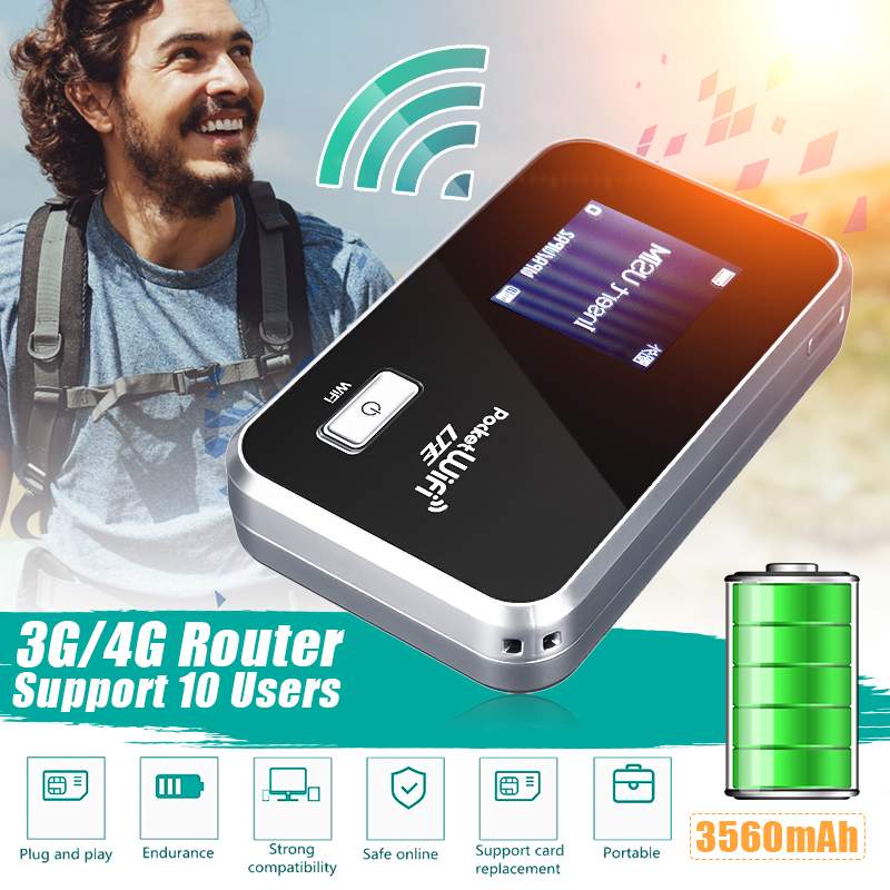 XINTUOWANG Portable 2G/3G/4G Mobile WiFi Wireless Pocket Hotspot Router Broadband 3560mAh long Standby Time