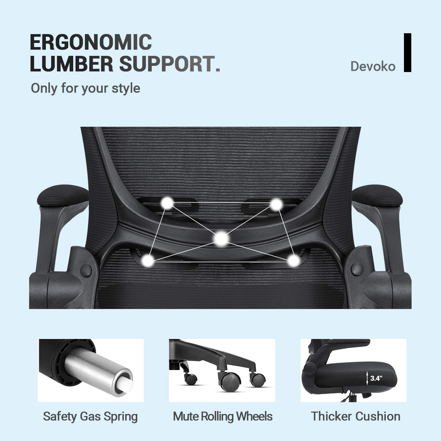 Global Leather Task Chair, Black (8993BK450/550) 