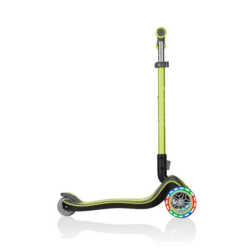 Globber Elite Deluxe Lights Scooter - Lime Green