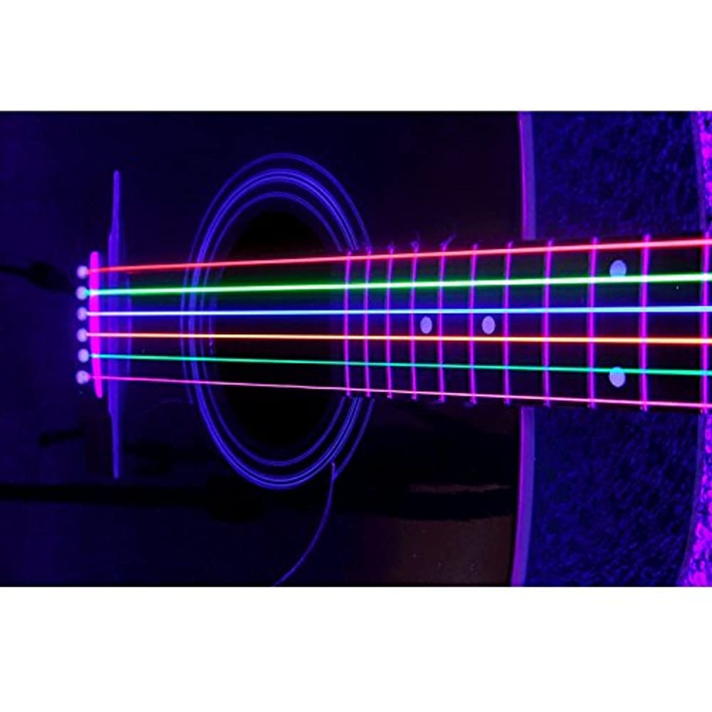 NEON Hi-Def Multi-Color Acoustic Guitar String Set (12-54)